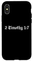 Custodia per iPhone X/XS Scrittura, 2 Timoteo 17