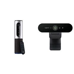 Logitech ConferenceCam Connect per Videoconferenza & WEBCAM BRIO ULTRA HD PRO BUSINESS Webcam 4K Premium con HDR e Windows®, 13 Mega Pixel