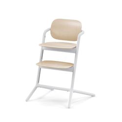 CYBEX Gold LEMO Chaise Haute ; Grandit avec l’Enfant, 3 - 99 ans ; Peut être utilisée dès la naissance grâce à des attaches séparées ; Aluminium / Plastique; Sand White