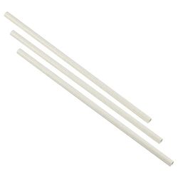 Genware White Paper Straws Pack of 500 7.8inch