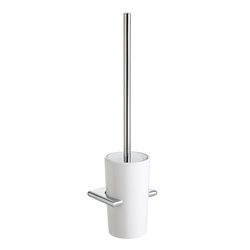 TATAY Escova de limpeza WC, Zamak/aço inoxidável/ABS, branco, 9,5 x 8,5 x 37 cm