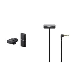 Sony ECM-W2BT Microfono Wireless con connessione Bluetooth & ECM-LV1 Microfono Lavalier con Stereo Sound Capture, Clip per vestiti