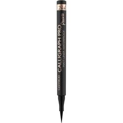 Catrice Calligraph Pro Precise 24h matt liner vattentät, eyeliner, nr 010, svart, långvarig, definierande, vegansk, vattentät, utan mikroplastiska partiklar, utan parfym, 1-pack (1,2 ml)