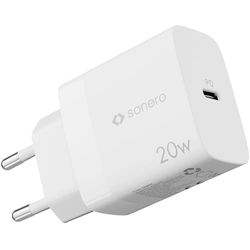 sonero USB-C-laddare, 1 x 30 watt USB-C-port, GAN-snabbladdare, USB-strömförsörjning, mobiltelefonladdare med automatisk laddningsströmavkänning, vit