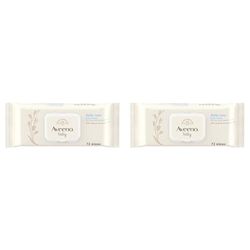 Aveeno Baby Daily Care Wipes, Unscented, White, 72 Count (Pack of 2)