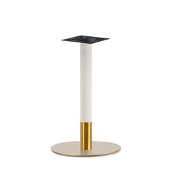 PIE DE MESA 45X45X72 ACERO INOXIDABLE DORADO/BLANCO