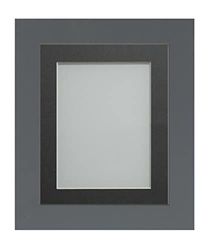 Frame Company Watson Grey Picture Photo Frame fitted with Perspex, 10x10 inch with Grey Mount for image size 5x5 inch