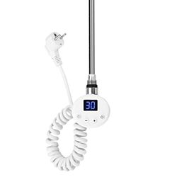 EMKE Radiateur avec Thermostat pour radiateur de Salle de Bain 300 W, Cartouche chauffante en Acier Inoxydable pour radiateur, sèche-Serviettes, électrique, Blanc