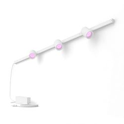 Philips Hue White and Color Ambiance, Perifo, Kit di Illuminazione a Binario da parete, Kit con 3 Faretti, 16.8 W, Bianco