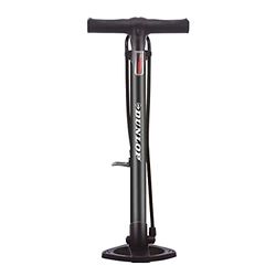 Dunlop Cykelpump – Kraftfull golvpump med 2 adaptrar – högtryck cykelluftpump vägcykel – luftpump 63 cm hög