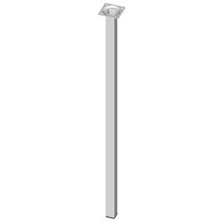 Element System 11101-00015, Pernas para móveis com base para aparafusar, tubo de aço quadrado