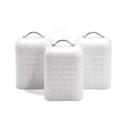 Feel Maestro Set of Jars MR-1676-3S-WHITE 3 Units