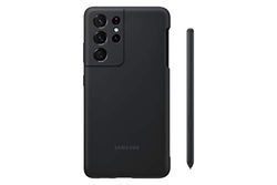 Samsung Galaxy S21 Ultra Silicone Case with S-Pen Bundle - Black (US Version)