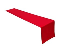 Lemos Home Chemin de Table de qualité supérieure - 100% Coton - Collection Konzept, Couleur et Taille au Choix (Chemin de Table - 40 x 250 cm, Rouge)