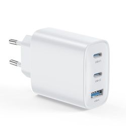 Chargeur USB C 40 W 3 Ports Prise Chargeur USB C Type C Charge Rapide Chargeur Multiple Rapide pour iPhone 16 15 14 13 12 11 Pro Max XR XS 8 7, iPad, Samsung, Tablette