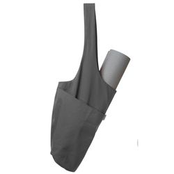 Yogiii Yogamattas, Yogamat Tote Sling Carrier W/Grote Zijzak & Rits Zak, Asgrijs, 25 x 15 Inches - Fits All Mat Sizes, Zak