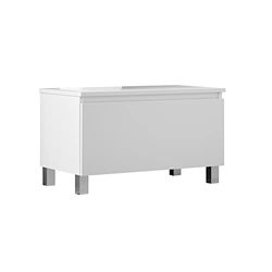 Baikal Mueble De Baño. Almacenaje para el Baño o Cualquier Espacio. Melamina 16mm. Mueble De Baño Auxiliar. Ideal para aseos o baños pequeños. Coqueta 71 cm Blanco