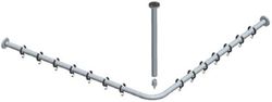 Keuco Plan 14937070900 Tringle à Rideau de Douche en Acier Inoxydable/Gris Noir