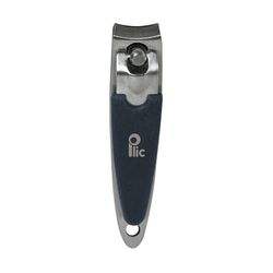 PLIC BEAUTY - Tagliaunghie manicure - Beccuccio arrotondato - Colore blu scuro - Precisione e comfort - Acciaio inossidabile - Finitura Soft Touch