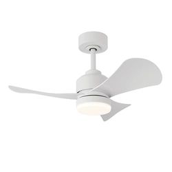 VENTILADOR TECHO 3 ASPAS LAMPARA MADERA BLANCO