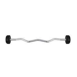 HMS Unisex's 17-58-024 5907695509168 gekrulde rubberen gecoate bar, Zwart, één maat