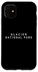 Coque pour iPhone 11 Souvenirs du parc national des glaciers / design minimaliste