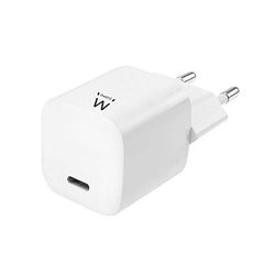 Ewent EW1322 Caricatore Nano Rapido USB-C 33W GaN Adattatore di Alimentazione PD Caricabatterie da Parete Mini USB Adattatore di Ricarica, Compatibile per MacBook,IPhone,Galaxy S21,AirPods,iPad