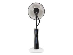 BEPER VE.510 Digitale ventilator, stil, oscillerend, 3 snelheden en 3 modi, met 12-uurs timer en wielen, mistventilator, 75 W, wit en zwart