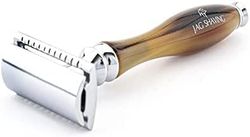 Jag Shaving Estuche de piel de resina de doble borde para hombres y mujeres
