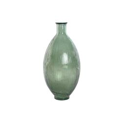 Home ESPRIT Vaas, groen, gerecycled glas, 30 x 30 x 59 cm