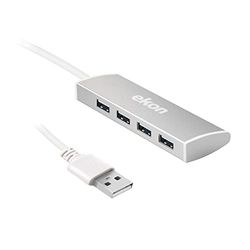 Ekon HUB Multiport 4 Ports USB-A 2.0 Câble USB-A pour PC, Ordinateur Portable, Souris, câbles de Chargement, claviers, clés USB