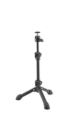 K&M 19782 Treppiede da tavolo, per macchina fotografica, nero, in acciaio - con rotazione a 360°, inclinazione a 90° - flessibile e stabile