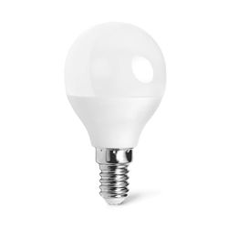 VoltShine Bombilla LED E14 G45 9W, luz cálida, eficiente energéticamente; ideal para iluminación de ambientes y decoración.