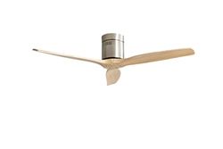 Eden pulse Nikkelventilator, 3 vleugels, beuken, 5 snelheden, zonder geïntegreerd licht, afstandsbediening, 25 x 132 x 132 cm