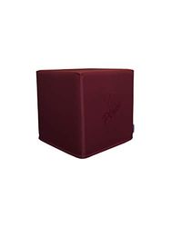PanQube Modul 7-D-DR-STK Pufa VERONA 39 - Taburete infantil con bordado (39 x 39 x 39 cm), color rojo oscuro