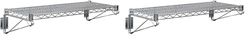 Vogue Steel Wire Wall Shelf 1220mm, Chrome Coated Steel, Size: 1220(W) x 360(D) mm, Maximum Load: 30kg, U202 (Pack of 2)