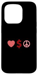 Maroon Red Burgundy Love, Wealth, Peace Maroon Red Burgundy Case for iPhone 15 Pro