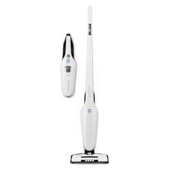 Nilfisk Easy 2-in-1 stofzuiger - Staande stofzuiger en handstofzuiger - Snoerloze en zakloze stofzuiger voor vloeren, tapijten en bureaus - Wit (36 V)