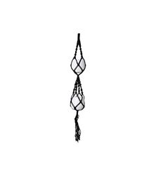 MACRAME DUBBELE SPIRAAL KNOOP ZWART 120CM