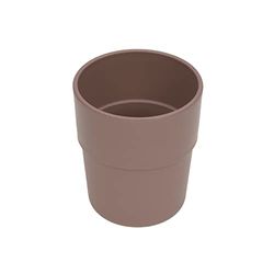 LÄSSIG Kinderbeker, drinkbeker, beker, kinderservies, zonder melamine, BPA-vrij, voor vaatwasser en magnetron/mok, effen chocolade