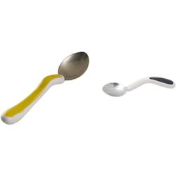 NRS Healthcare M80063 Kura Care Children's Spoon & M80038 Kura Care Adult Spoon - Right Hand Angled