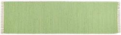 THEKO | Tappeto Dhurry in 100% cotone a tessitura piatta Tappeto Happy Cotton | Tessuto a mano | Colore: verde scuro | 70x250 cm