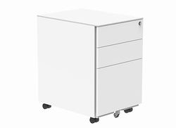Office Hippo Essentials - Pedestal portátil de 3 cajones (1 para archivar tamaño A4 o tamaño Folio, Mecanismo antiinclinación, Almacenamiento de Oficina con Cerradura, premontado, 5 años de Peso,