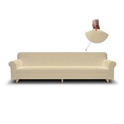 Italian Bed Linen Più Bello bielastic Sofa Cover Cream, 4 Places, 4 Seats