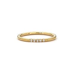 Elegant jewel box 5 diamonds skinny ring in solid Gold, Thin diamond ring, Midi ring, Delicate diamond ring, Knuckle ring, Thin diamond band, Diamond ring