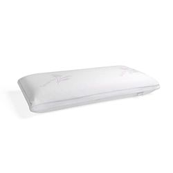 Almohada gama alta con núcleo en viscoelástica perforada. Funda perfumada con tratamiento de lavanda perfumada.
