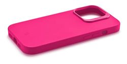 cellularline - Sensation+ para iPhone 15 Pro - Funda rígida de Silicona con Acabado Suave sin Efecto Agarre - Bordes, Botones, cámara y Conectores protegidos - Rosa