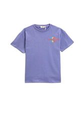 Koton Pojkars Bedrucktes T-Shirt Kurzarm Baumwolle Rundhalsausschnitt, Violett (U99), 3-4 Jahre, Violett (U99), 3-4 År