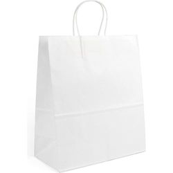 Algon | Sacchetto di carta 3/U per acquisti riutilizzabili e biodegradabili – Sacchetti di carta 26 x 14 x 31 resistenti, ecologici e sostenibili, perfetti negozi, regali e uso quotidiano