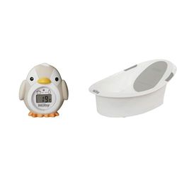 Nuby Thermomètre de Bain Bébé Pingouin + Dr. Talbot’s Baignoire avec Support Antidérapant